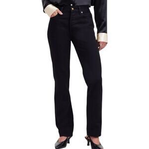 NWT Alexa Chung X Madewell High Rise Straight Jeans Black Outridge Wash Size 27